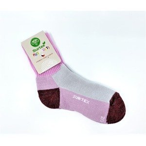 Zimní ponožky Surtex 75% Merino starorůžové Velikost: 30 - 33