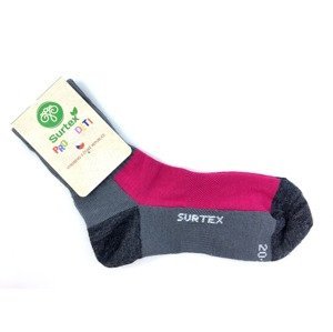 Ponožky Surtex jaro léto 50% Merino růžovo-šedé Velikost: 20 - 23