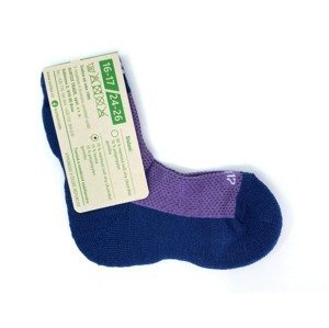 Ponožky Surtex 70% Merino Modré s fialovou Velikost: 18 - 19