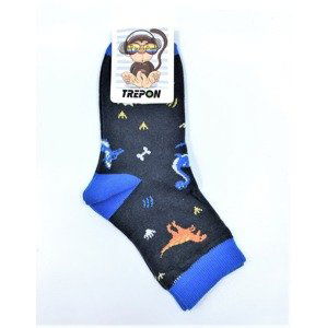 Bavlněné ponožky Trepon Dino tmavě šedá Velikost: 23 - 26