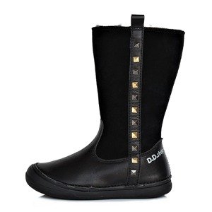 DD Step Dívčí kozačky DDstep W078-912 Black Velikost: 26