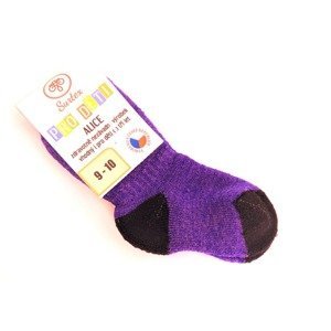 Zimní ponožky Surtex 85% Merino fialové Velikost: 0-6 M
