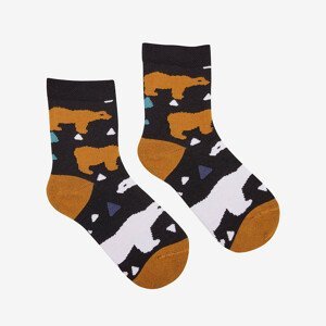 Bavlněné ponožky Coqui černé s polárním medvěděm Velikost: 31 - 34
