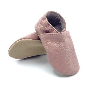 Kožené capáčky Funky Monkey Barefoot SOFT BRA-012 Starorůžová Velikost: 23, Vnitřní délka boty: 14,8 cm, Vnitřní šířka boty: 7,2 cm