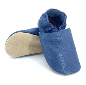 Kožené capáčky Funky Monkey Barefoot SOFT BRA-008 Modrá Velikost: 23, Vnitřní délka boty: 14,8 cm, Vnitřní šířka boty: 7,2 cm