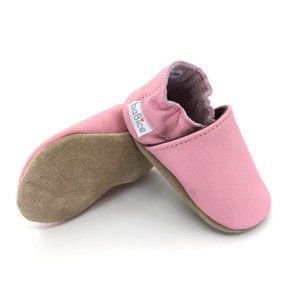 Kožené barefoot capáčky BaBice Růžové BA-057 Velikost: 23