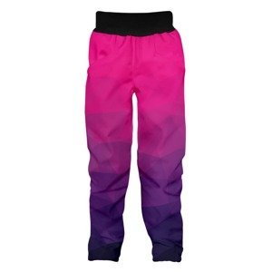WAMU Dětské softshellové kalhoty, MOZAIKA, fialová Velikost: 110 - 116