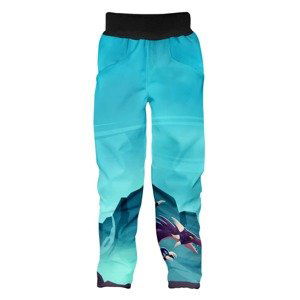 WAMU Dětské softshellové kalhoty, DRAGON FANTASY Velikost: 128 - 134