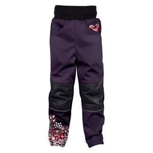 WAMU Dětské softshellové kalhoty, SOVA, fialová Velikost: 122 - 128