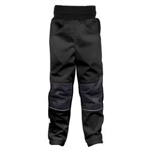 WAMU Dětské softshellové kalhoty, ČERNÁ Velikost: 140 - 146