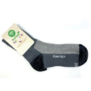 Ponožky Surtex jaro léto 70% Merino šedé Velikost: 18 - 19