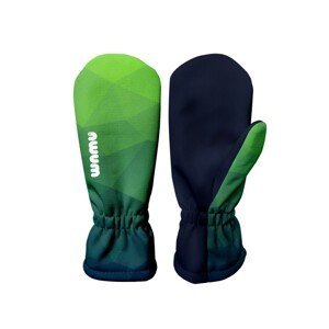 WAMU Dětské softshellové rukavice, MOZAIKA, zelená Velikost: 5