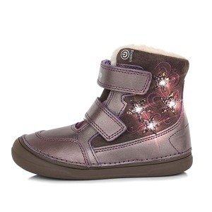 Dětské svítící zimní boty DD Step W078-320A Chocolate Velikost: 27