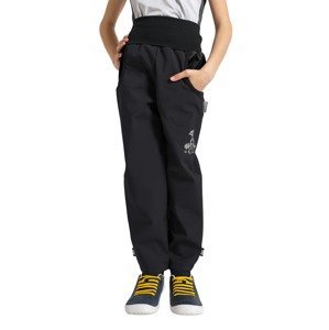 UNUO Softshellové kalhoty bez zateplení Basic, Černá Velikost: 104 - 110