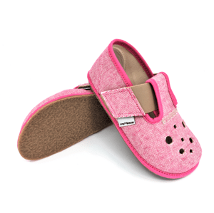Barefoot papuče Pegres BF03 růžové Velikost: 20