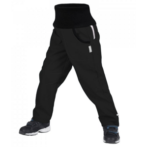 UNUO Softshellové kalhoty s fleecem STREET, černé Velikost: 128 - 134