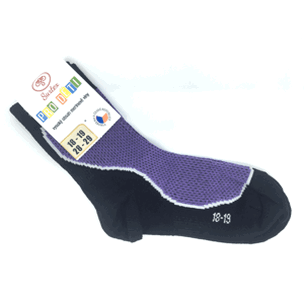 Ponožky Surtex 50% Merino Fialové Velikost: 30 - 33