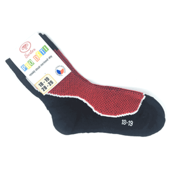 Ponožky Surtex 50% Merino Červené Velikost: 30 - 33