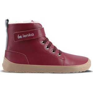 BeLenka Dětské zimní barefoot boty Be Lenka Winter Kids - Dark Cherry Red Velikost: 36