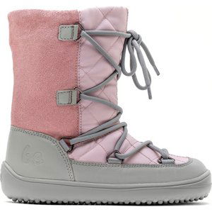 BeLenka Dětské zimní barefoot boty Be Lenka Snowfox Kids - Pink & Grey Velikost: 26