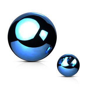 Oceľová guľôčka s titánovou vrstvou Farba: modrá, Veľkosť piercingu: 1,6 mm x 5mm