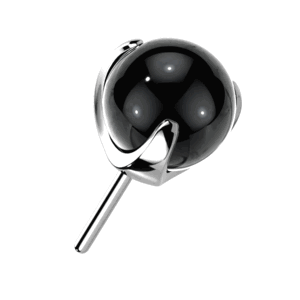 Titánová bezzávitová koncovka s guličkou CLAW Farba: čierna, Velikost koncovky: 3 mm