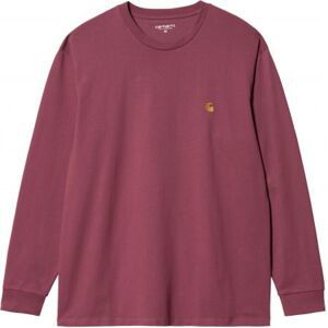 TRIKO CARHARTT WIP Chase L/S - vínová