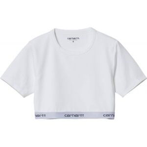 TRIKO CARHARTT WIP Script Crop Top WMS - bílá