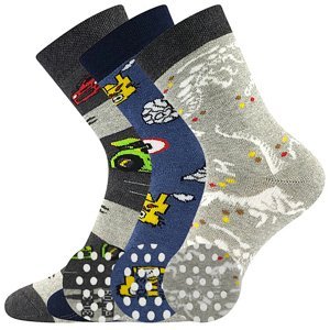 BOMA® ponožky Sibiř dětská 07 ABS mix A - kluk 3 pár 35-38 EU 119299