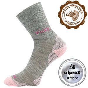 VOXX® ponožky Irizarik sv.šedá/magenta 1 pár 35-38 EU 118918