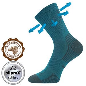 VOXX® ponožky Optimalik modro-zelená 3 pár 35-38 EU 119946