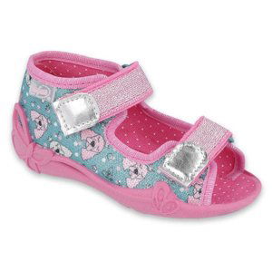 BEFADO 242P107 dívčí sandálky růžové pejsci 19 242P107_19