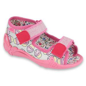 BEFADO 242P099 dívčí sandálky růžové cupcakes 19 242P099_19