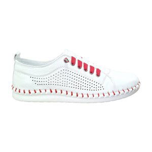 Wild 646019 White/Red Dámské celokožené boty 37