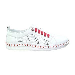 Wild 646019 White/Red Dámské celokožené boty 39