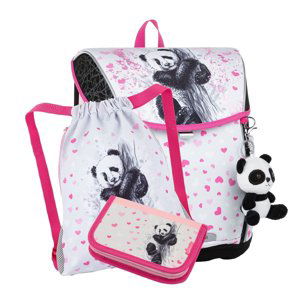 Bagmaster PRIM 23 B malý školní set pro prvňáčky - panda růžová 20 l 191646