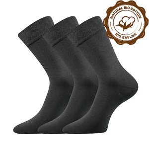 LONKA ponožky Bioban BIO bavlna tmavě šedá 3 pár 35-38 100183