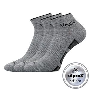 VOXX ponožky Dukaton silproX světle šedá 3 pár 35-38 100714