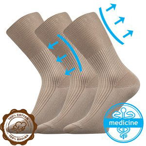 LONKA ponožky Zdravan béžová 3 pár 35-37 109566