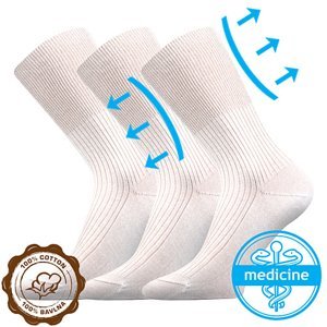 LONKA ponožky Zdravan bílá 3 pár 41-42 109580