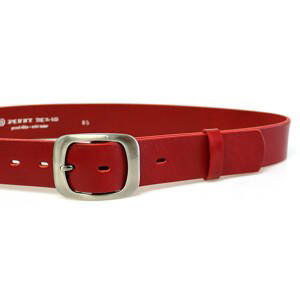 PENNY BELTS 9993 Dámský kožený opasek červený 90cm