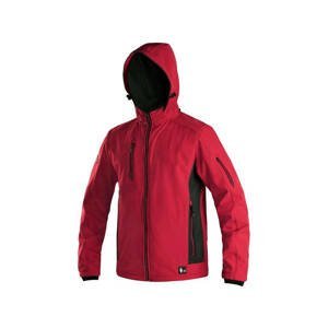 CXS DURHAM Pánská softshellová bunda červeno - černá 2XL 123007226096