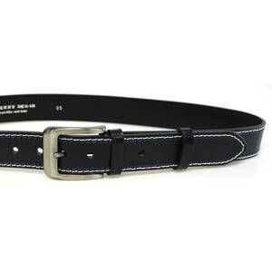 PENNY BELTS 02NKS-2-B-M Pánský kožený opasek černý 100cm