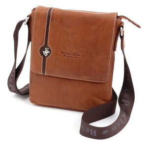 Taška crossbody kožená BHPC Explore M BH-383-75 tabáková 2 L