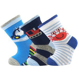 BOMA ponožky Filípek 02 ABS mix A - kluk 3 pár 14-17 118229