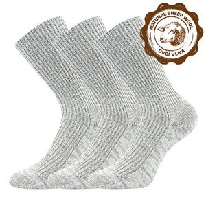 BOMA® ponožky Říp šedý melír 3 pár 38-39 103355