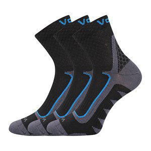 VOXX ponožky Kryptox černá-modrá 3 pár 35-38 111197