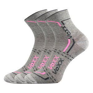 VOXX ponožky Franz 03 sv.šedá/růžová 3 pár 35-38 114577