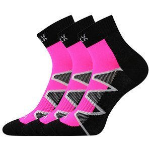 VOXX ponožky Monsa černá-růžová 3 pár 35-38 113840