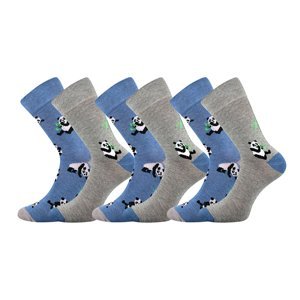 LONKA ponožky Doble Sólo 16/panda 3 pár 39-42 117651